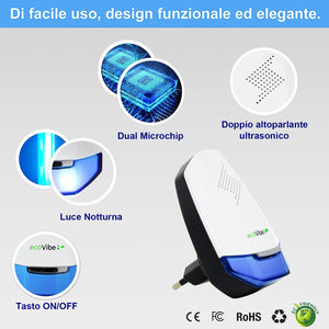 ecoVibe | Ultrasuoni per Topi di 5ª Generazione; Repellente Ultrasuoni... - Ilgrandebazar