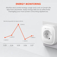 Carica l'immagine nel visualizzatore di Gallery, Presa Smart WiFi 16A 3680W Presa Intelligente TECKIN Spina Energy Monitor, Compatibile con Alexa Echo e Google Home, Controllo da Remoto, Funzione Timer, Presa Wireless per IOS Android APP(2 pack)