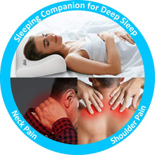 Carica l'immagine nel visualizzatore di Gallery, Guiffly Cuscino in Memory Foam Contorno, Cuscino Cervicale Ortopedico per Supporto Collo, Cuscino Letto Ergonomico per Traversine Laterali e Posteriori(50 x 30cm)