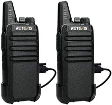 Carica l'immagine nel visualizzatore di Gallery, Retevis RT622 Walkie Talkie 16 Canali CTCSS/DCS Walkie Talkie Ricaricabili Allarme VOX Squelch Antenna Integrata Lunga Distanza USB Walkie Talkie Piccoli (Nero, 1 Coppia)