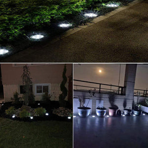 Luci Solari Giardino 12 LED Lampade Led da Esterno, Bianco - Ilgrandebazar