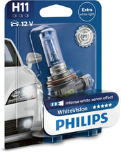 Carica l&#39;immagine nel visualizzatore di Gallery, Philips 12961NBVB2 WhiteVision Effetto Xenon W5W Lampada Auto, Blister Doppio