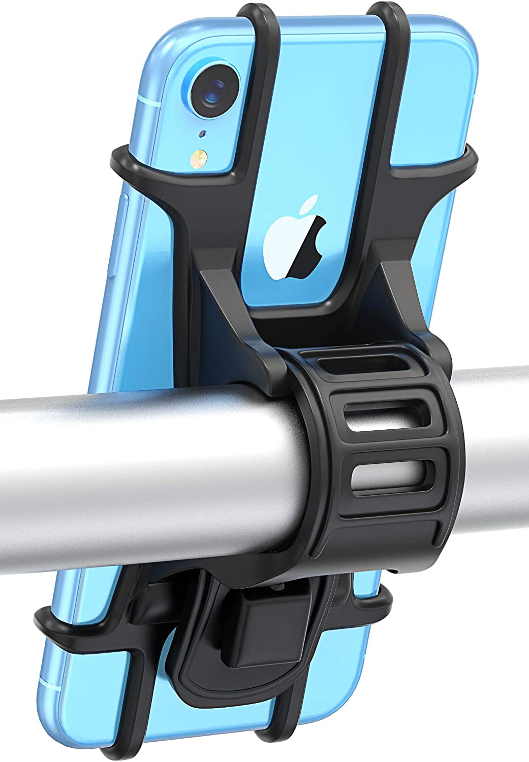 Bovon Porta Cellulare Bici, Supporto Bici Smartphone, Manubrio Universale Bici Moto MTB per Tutti Gli Smartphone e Dispositivi Elettronici 4.5-6.5 Pollici (Nero)