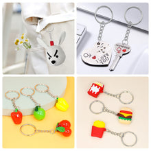 Carica l&#39;immagine nel visualizzatore di Gallery, 100 Pezzi 25 mm Anelli Portachiavi Anello Ganci Portachiavi Anellini Acciaio Inox Accessori per Portachiavi Fai Da Te Kit per Porta Chiavi Mestieri Lavori di Bricolage | Argento