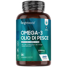 Carica l'immagine nel visualizzatore di Gallery, Omega 3 Softgels - Omega 3 2000mg Alto Dosaggio - Olio di Pesce Omega 3 Capsule (4 Mesi di Fornitura) con 660mg di EPA e 440mg di DHA - Olio di Pesce 100% Naturale - Fish Oil Senza Glutine e Lattosio