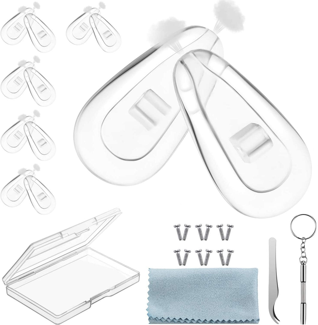 Naselli In Silicone Per Occhiali, 6 Paia, 15 Mm, Morbidi, Antiscivolo, Trasparenti Opachi, Con Fori Air Bag, Per Occhiali Da Vista E Da Sole