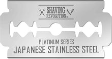 Carica l'immagine nel visualizzatore di Gallery, Shaving Revolution Lamette Rasoio Sicurezza x50 - Lame Rasoio Di Sicurezza - Lamette Per Rasoio Di Sicurezza In Acciaio Inossidabile Giapponese Platinum - Lamette Rasoi Di Sicurezza - Lamette Da Barba