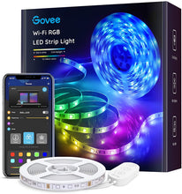 Carica l'immagine nel visualizzatore di Gallery, Govee Striscia LED, Smart 5m WiFi RGB Compatibile con Alexa e Google Assistant, App Controllato Musica, Multicolore per casa, Bar, Festa,12V 1.5A