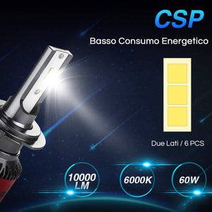 Rovtop H7 LED 10000LM, 6000K, 9V-36V, Fari Abbaglianti o Anabbaglianti Bronzo - Ilgrandebazar