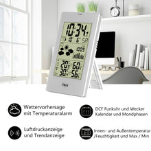 Carica l&#39;immagine nel visualizzatore di Gallery, FanJu FJ3352 Stazione Meteorologica con Sensore Esterno / Temperatura bianco - Ilgrandebazar