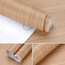 Carica l'immagine nel visualizzatore di Gallery, KINLO 0.61M*5M(1 Rotolo) Adesiva per Mobili Finto Legno Grano Beige PVC Impermeabile Antibatterico e Anti-umidità Wall Sticker autoadesive rinnovato mobili/Parete/Vetro/Marmo ECC. (Legno Beige D)