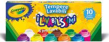 Carica l'immagine nel visualizzatore di Gallery, CRAYOLA - I Lavabilissimi Tempere Lavabili in Barattolini Richiudibili, Pronte all'Uso, per Scuola e Tempo Libero, 10 Colori Classici, 54-1205 Tempere Lavabili Colori Classici 59 ml (Confezione da 1)