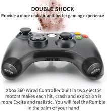 Carica l&#39;immagine nel visualizzatore di Gallery, Dhaose Xbox 360 Game Controller, Wired Game Controller Gamepad controller di design ergonomico migliorato per Xbox 360 PC Windows 7/ 8 / 10