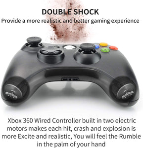 Dhaose Xbox 360 Game Controller, Wired Game Controller Gamepad controller di design ergonomico migliorato per Xbox 360 PC Windows 7/ 8 / 10