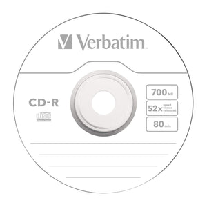 Verbatim  CD-R 52x 700MB, confezione da 100 100 Stück, Argento