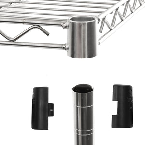 Seville Classics SHE14305ZB, Scaffale a 5 Ripiani, Metallo Argento (Silber) - Ilgrandebazar