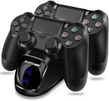 Carica l&#39;immagine nel visualizzatore di Gallery, Ricarica Controller PS4,ECHTPower PS4 Docking Station e Indicatore di LED Base di Ricarica Controller Doppia Stazione di Ricarica per Sony Playstation4 Controller Wireless/Slim/Pro