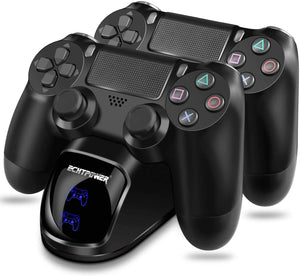 Ricarica Controller PS4,ECHTPower PS4 Docking Station e Indicatore di LED Base di Ricarica Controller Doppia Stazione di Ricarica per Sony Playstation4 Controller Wireless/Slim/Pro