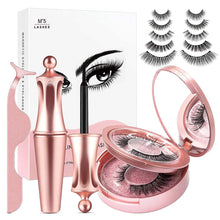 Carica l&#39;immagine nel visualizzatore di Gallery, Ciglia magnetiche, kit per ciglia e eyeliner magnetici aggiornati Aikvigss, ciglia magnetiche con eyeliner, ciglia finte 5 paia con pinzette, facili da indossare