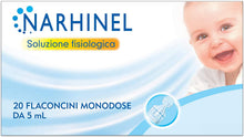 Carica l'immagine nel visualizzatore di Gallery, NARHINEL Soluzione Fisiologica 20 Flaconcini Monodose di Soluzione Salina Isotonica Sterile per una Delicata Detersione Quando il Naso è Bloccato, in Caso di Raffreddore o Condizioni Allergiche, 5ml 20 Soluzione Fisiologica