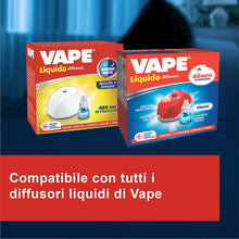Carica l'immagine nel visualizzatore di Gallery, Vape Specialist antizanzare comune e tigre, Ricarica Liquida per antizanzare, 60 Notti X 4 Unità - 144 Ml