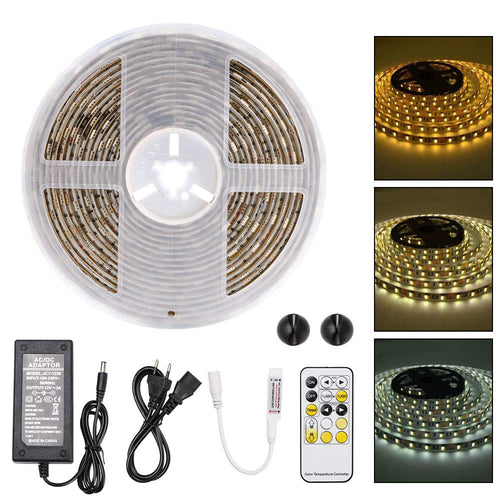 URAQT Striscia LED 5M，Impermeabile Bianco Freddo & Caldo 5m - Ilgrandebazar