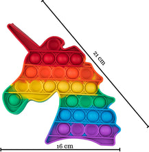 Carica l&#39;immagine nel visualizzatore di Gallery, Somiler Pop It Unicorno | Bubble Fidget Toy | Gioco Antistress Rilassante per Adulti e Bambini Fidget Toy Tascabili Multicolore (Rainbow Unicron) RainbowUnicron