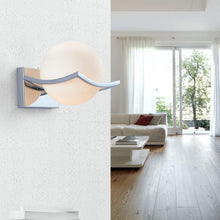 Carica l&#39;immagine nel visualizzatore di Gallery, DAXGD LED Luci sfera di vetro Lampade da parete, Applique parete Bianca