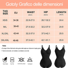 Carica l&#39;immagine nel visualizzatore di Gallery, Gotoly Body Modellante Donna Shapewear Body Contenitivo Modellante Spallino Regolabile Intimo Snellente Shaper Pancia Piatta Dimagrante Shaping Bodysuit Bustier Seamless Fajas (M/L, Nero)