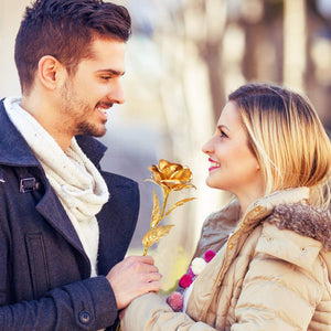 ETEREAUTY 24K Placcato Rosa Regalo, Artificiale Placcata con D'oro - Ilgrandebazar