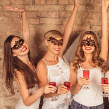 Carica l&#39;immagine nel visualizzatore di Gallery, SIQUK 30 Pezzi Maschere Veneziane Donna Nero Maschera Pizzo per Masquerade...