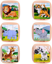 Carica l'immagine nel visualizzatore di Gallery, rolimate Puzzle di Legno, Lion Zebra Elefante Rinoceronte Tigre Giraffa, Giochi Legno Puzzle Regalo di Natale di Compleanno per 2 3 4+ Anni