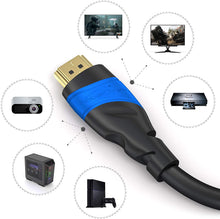 Carica l'immagine nel visualizzatore di Gallery, KabelDirekt – 5 m – Cavo HDMI 4K (4K@60 Hz per Una spettacolare Esperienza Ultra HD – High Speed con Ethernet, Compatibile con HDMI 2.0/1.4, Blu-ray/PS4/PS5/Xbox Series X/Switch, Nero) 5 m Nero/Blu