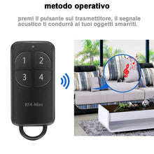 Carica l&#39;immagine nel visualizzatore di Gallery, Key Finder, cercatore Chiave Portachiavi Wireless con 4 riceventi, Pet Black - Ilgrandebazar