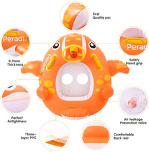 Carica l'immagine nel visualizzatore di Gallery, Peradix Piscina Salvagente per Bambini con Tettuccio e Mutandina Baby Float (Arancione-Bianco)