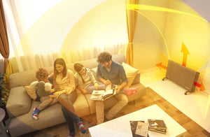 De'Longhi HCM2030 TermoConvettore Elettrico, Silenzioso, 3 Livelli di Potenza, Manopola Intuitiva, per Ambienti Fino a 60m³, Maniglia, Funzione Antigelo, Leggero, termostato di sicurezza, Bianco