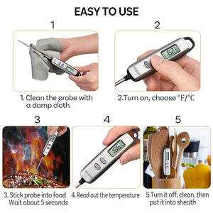 Habor Termometro Cucina Digitale, popular & cost effective, Argento - Ilgrandebazar