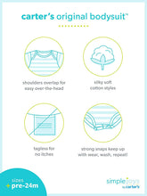 Carica l'immagine nel visualizzatore di Gallery, Simple Joys by Carter's Bimbo body in cotone a manica corta, Pacco da 6