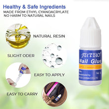 Carica l'immagine nel visualizzatore di Gallery, JJsctly 6x 3g Super Nail Bond Colla, 1x Tagliaunghie finte, Per Unghie Finte, Trasparente nail colla per Le Unghie Acriliche Professional da Salone di Bellezza