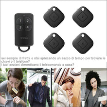 Carica l&#39;immagine nel visualizzatore di Gallery, Key Finder, cercatore Chiave Portachiavi Wireless con 4 riceventi, Pet Black - Ilgrandebazar