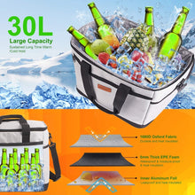 Carica l'immagine nel visualizzatore di Gallery, Kollea Borsa Termica, 30L Borsa Frigo con Rivestimento Rigido in PVC, Borsa Porta Pranzo per Campeggio, Barbecue, Famiglia, Auto e attività All'Aperto