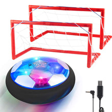 Carica l'immagine nel visualizzatore di Gallery, Set da Calcio Air Power con 2 Obiettivi, Giocattoli Ricaricabili Pallone da Calcio al Passaggio con luci a LED, pallone da calcio Air Power Hover per ragazze dei ragazzi Giochi all'aperto al coperto Blu