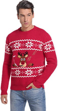 Carica l'immagine nel visualizzatore di Gallery, Abollria Maglione da Uomo per Natale Maglie Maniche Lunghe per Autunno Inverno Pullover Maglione per Natale