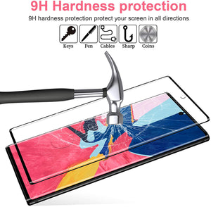 UTEAMY Pellicola Protettiva per Galaxy Note 10 Vetro temperato, 2 Pezzi, Copertura 3D, durezza 9H, Samsung Note 10 Pellicola Protettiva, Senza Bolle, AntiGraffio, Ultra Trasparente