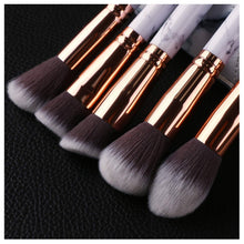 Carica l&#39;immagine nel visualizzatore di Gallery, Ruesious 10PCS pennelli da trucco con marmo marmo, porta spazzolino, per...