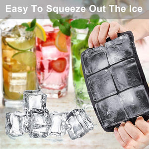 solawill Stampo Ghiaccio, Stampi per Ghiaccio in Silicone 45 mm Palla di Ghiaccio 50mm Stampo Cubetti Ghiaccio Senza BPA Vaschetta Ghiaccio per Birra Whisky Cocktail Drink Candy Budino Latte Succo