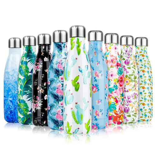 lalafancy Bottiglia di Acqua 500ml, Borraccia Sportiva Thermos Cactus - Ilgrandebazar