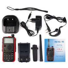 Carica l&#39;immagine nel visualizzatore di Gallery, Retevis RT5 Walkie Talkie Professionali 7W Doppia Banda 128 2 Pezzi, rosso - Ilgrandebazar