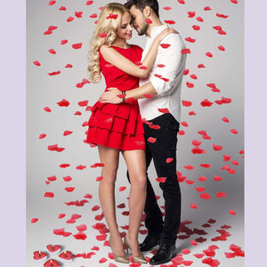 Bdecoll Romantico di San Valentino,1000 Petali Rosa | 50 Candele Rosse a B - Ilgrandebazar