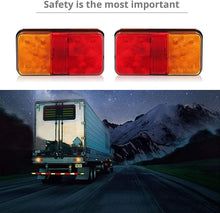 Carica l'immagine nel visualizzatore di Gallery, Justech 2 x Fanali Posteriori Luci Posizione LED Lampadine Indicatori di Parcheggio 2x10 LED 12V Impermeabile Universale per Veicolo Rimorchio Caravan Camion Trattore Autocarro.